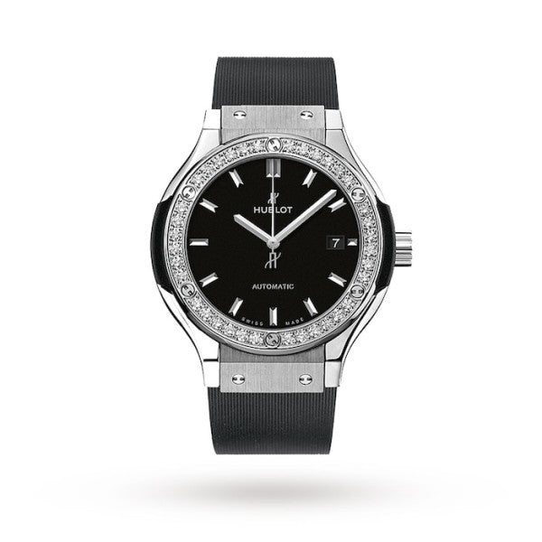 Hublot Classic Fusion Women Automatic Black Rubber Watch 582.NX.1170.RX.1204