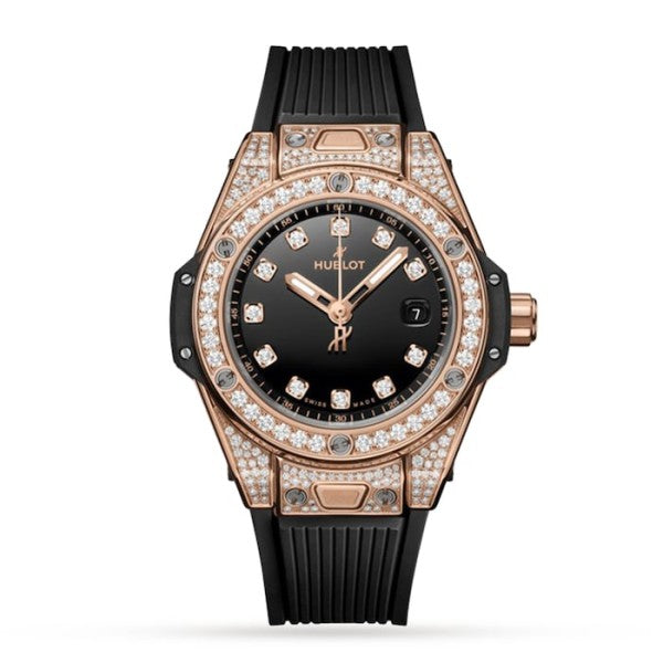 Hublot Big Bang Women Automatic Black Rubber Watch 485.OX.1280.RX.1604